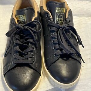 adidas Stan Smith Black and Cream Athletic Shoes